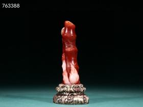 旧藏·寿山石竹节印章摆件。