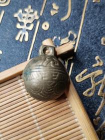 【收藏级】清中期 醒神铃团兽纹虎字铜铃