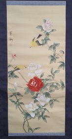 30484 号 回流的 八十年代 绢本名家手绘 工笔花鸟