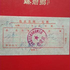 1975年2月24日，医药费，徐水县（今河北省保定市徐水区）大王店公社南街大队保健站（生日票据，医疗医院类，26-6）