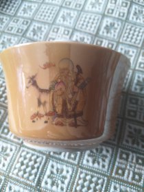 茶具盖碗一个图老寿星品如图