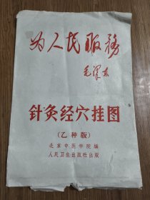 针灸经穴挂图（乙种版）一套3张 【第三张侧面有裂口，详细看图】