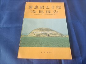 1992年《唐惠昭太子陵发掘报告》平装全1册，16开本，三秦出版社一版一印，私藏无写划印章水迹，外观如图实物拍照。