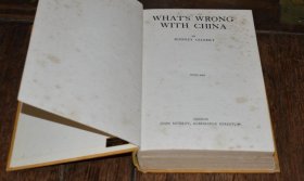 美国外交官甘露德作品《what ‘s wrong with china 》1926年出版