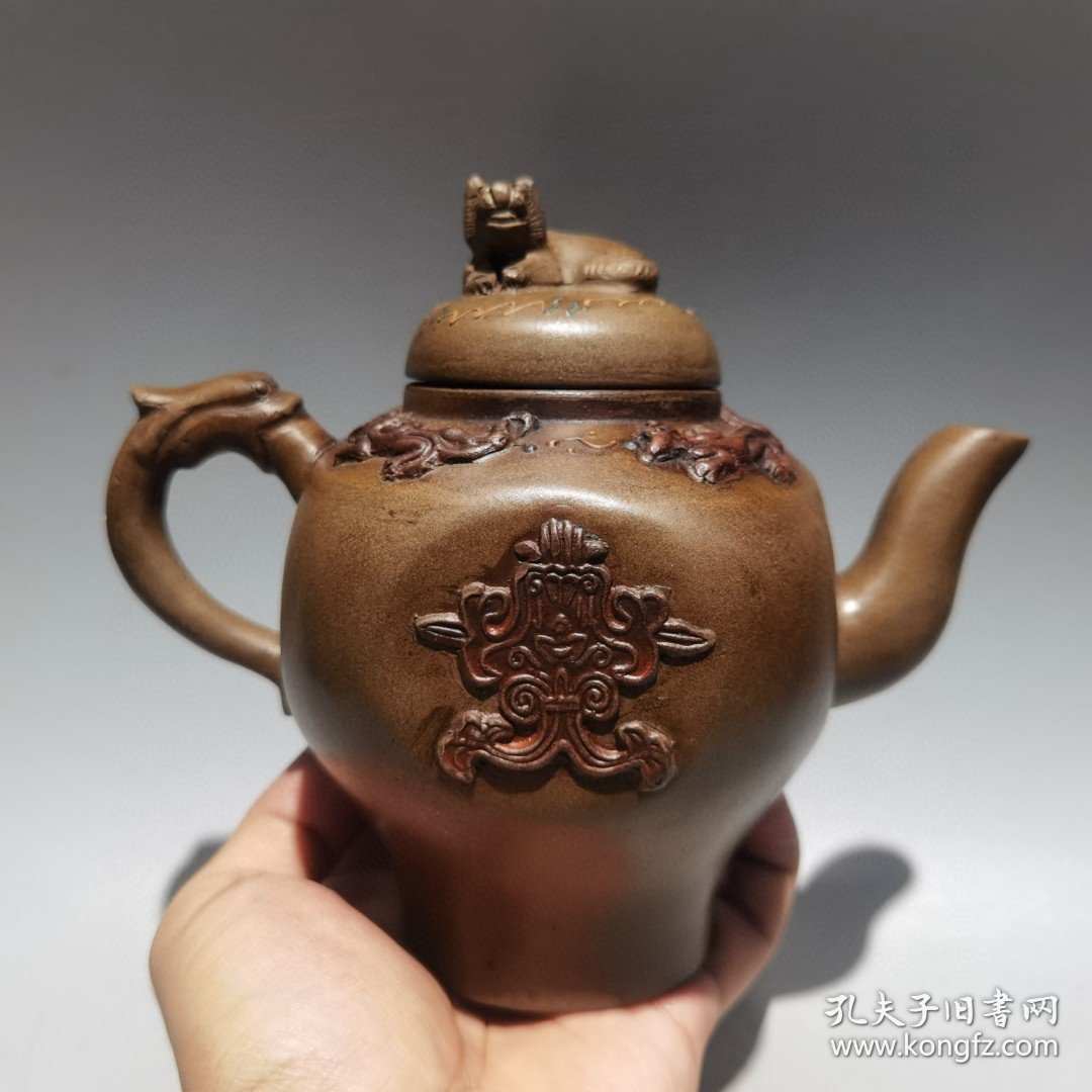 老紫砂茶壶紫砂壶兽尊壶 380cc