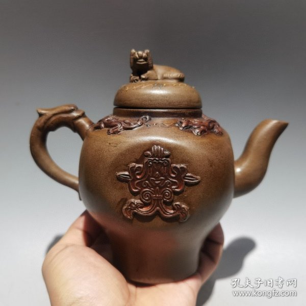 老紫砂茶壶紫砂壶兽尊壶 380cc