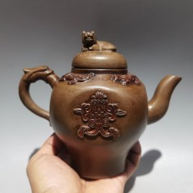 老紫砂茶壶紫砂壶兽尊壶 380cc
