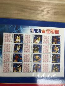 2007NBA全明星官方邮品珍藏册 2版邮票+24枚明信片 横8开 精装