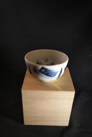 日本回流名工尾张裕峯造抹茶碗一个