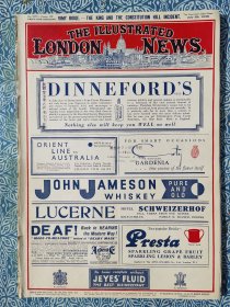 《伦敦新闻画报》THE ILLUSTRATED LONDON NEWS /July 25 1936 NO.5075-Volume189 周刊有44页（135-178），不包含封面和封底。