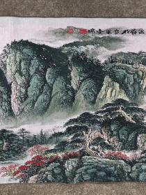 锦绣江山刺绣织锦画山水画