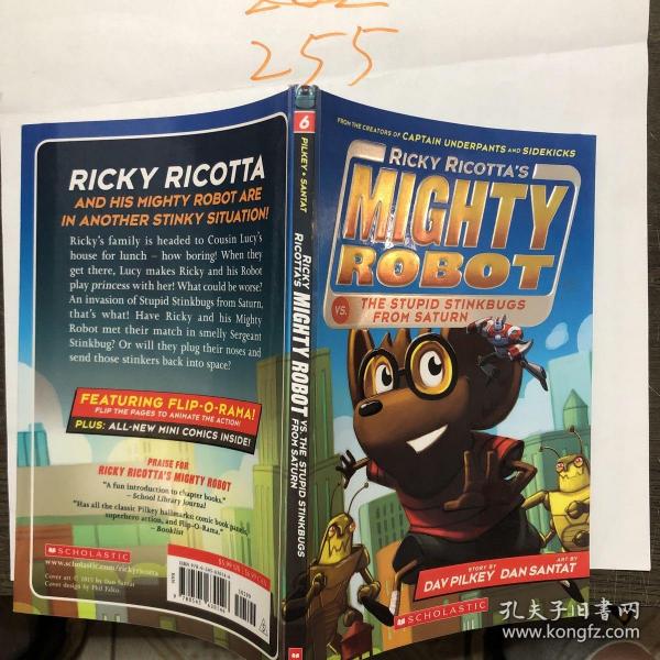 英文原版 Ricky Ricotta's Mighty Robot Vs. the Stupid Stinkbugs 儿童英语原版绘本
