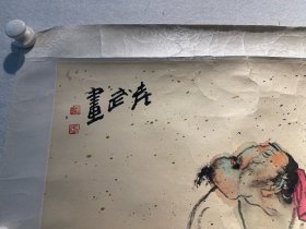 袁武，国画镜心，解放军艺术学院国画系教授，著名人物画家。
66*65cm，镜心
现任解放军艺术学院国画系副主任、教授，中国美术家协会理事，全国青联委员，北京美术家协会理事，享受国务院政府特殊津贴。国家重点历史题材美术创作工程的贡献者。