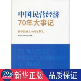 中国民营经济70年大事记：新中国成立70周年献礼