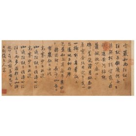 好品！《赵孟頫 雪岩和尚拄杖歌卷印刷拓片》整张61x26厘米，宣纸印刷精美，很逼真，宣纸横幅。适合学毛笔字临摹，效果很好！库存处理，印刷最近几年。外表九八品左右，保护的很好。