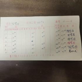 1972年人民出版社职工工资卡： 著名编辑 陶慧因 
1月到12月份工资  其中陶慧因签字十二处