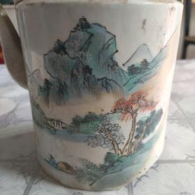 山水提梁壶