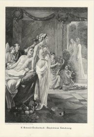 《抹大拉的玛利亚皈依》（Magdalenas Bekehrung）木版画，画心约 40.5 × 29 cm，德国，1902年