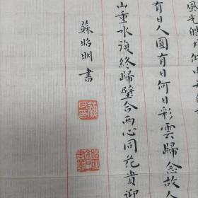 中国书法家协会会员苏昭明书法作品一幅
