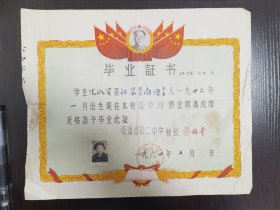 毕业证书（南通市第二中学），D8