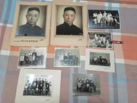 精品老照片一组，上海福民制药厂厂长张云谊一家人从民国到八十年代的家庭合影一组及张云谊本人在民国三十四年艺术照片两张，艺术照一张彩色一张黑白，合影有一张彩色的。一个家庭不同的历史年代、不同的背景、不同的服饰、不同的容颜，记载了家庭成员的生老病死、生息繁衍，可以做成一个家庭题材的照片集。具体如图所示，看好下拍，谢绝还价