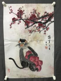 陈坚国画一幅  品相差