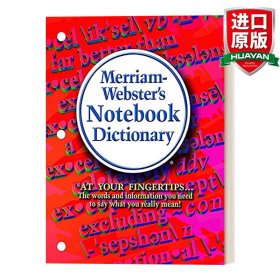 英文原版 Merriam-Webster's Notebook Dictionary 韦氏英语笔记本词字典辞典 英文版 进口英语原版书籍