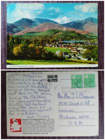 外国明信片，英国原版，风光小镇，品如图～