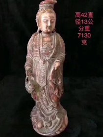 下乡偶遇玉菩萨一尊，保存完整，品相如图。