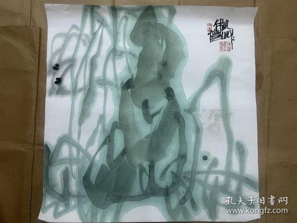 潘公凯花鸟 尺寸68×69