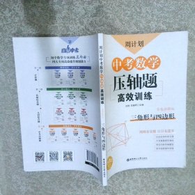 周计划：中考数学压轴题高效训练（三角形与四边形） 答案详解