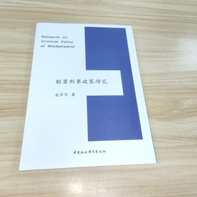 輕罪刑事政策研究