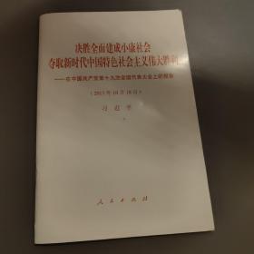 决胜全面建成小康社会夺取新时代中国特色社会主义伟大胜利—在中国共产党第十九次全国代表大会上的报告