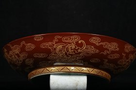 清乾隆年制珐琅彩描金赏盘,高4.8×21.8厘米