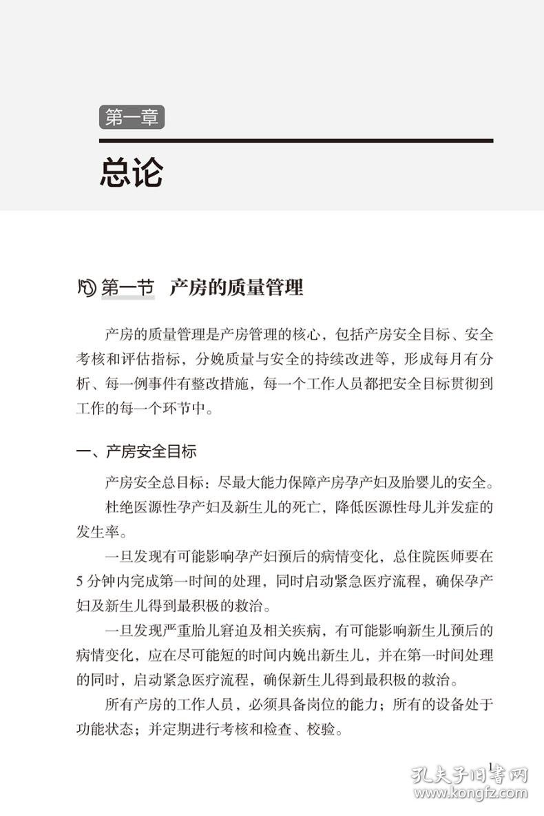 产房工作手册 9787117356145