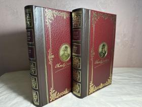 Dombey And Son by Charles Dickens Complete Work Oxford Leather Gilded Dombey And Son 2Vols,《董贝父子》查尔斯·狄更斯 ，瑞士Edito-Service出版社1970年出版狄更斯逝世100周年纪念限量版精装书