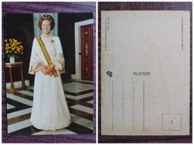 外国明信片，荷兰原版，贝雅特丽克斯女王，品如图。