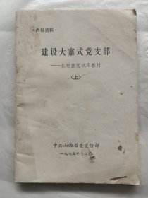 建设大寨式党支部：农村整党试用教材（上）