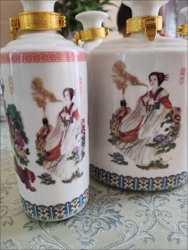四大美女 景德镇陶瓷酒瓶 300ml*5 全新未拆封