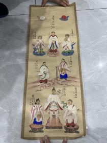 《佛教》挂轴、日本回流、民国时期、尺寸：78cm*31cm