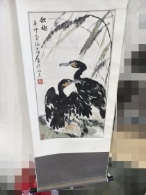 崔瑞鹿国画纯手绘原装老裱