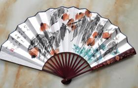 杨彭  手绘书画成扇（双面）