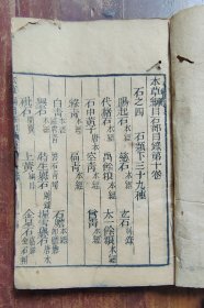 本草纲目卷十（石部）木刻本