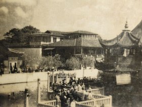 建国早期上海风景老照片豫园