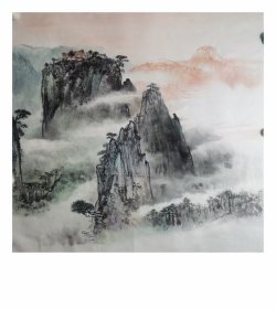 郭绪久 可合影 四尺斗方山水