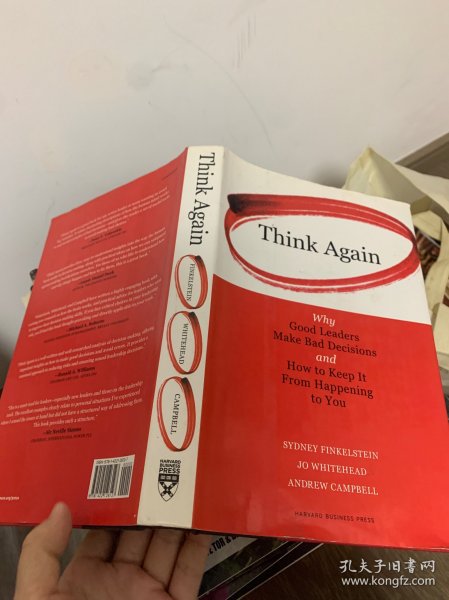 英文原版Think Again：Why Good Leaders Make Bad Decisions and How to Keep it From Happening to You