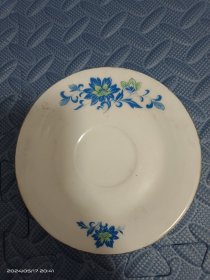 老陶瓷盘子 碟子 中国醴陵釉彩花卉小盘