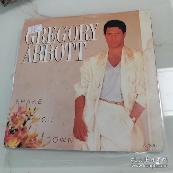 基本未使用7寸黑胶唱片Gregory Abbott，经典七寸单曲shake you down/wait until tomorrow，可复制产品，售出非假不退。