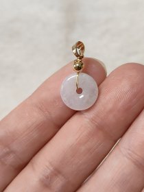 翡翠精品迷你小平安扣质地莹润可做吊坠配饰钥匙扣品相如图按图发货一物一图D025