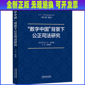 "数字中国"背景下公正司法研究 孙佑海 中国法制出版社